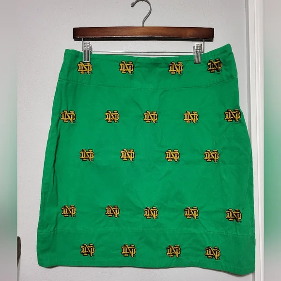Pennington & Bailes Notre Dame Fighting Irish Green Mini Skirt Women's Size 10 - Picture 2 of 8